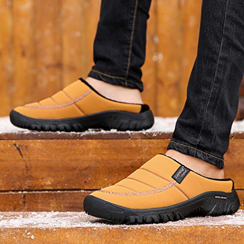 Unisexo Invierno Espesar Zapatillas de Casa Pareja Casual de Gran tamaño, además de Zapatos cálidos de Terciopelo Zapatillas cómodas de algodón