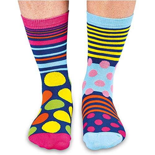 United Oddsocks - Caja De Regalo 6 x Calcetínes Coloridos (Polka Face) Para Mujeres EU 37-42