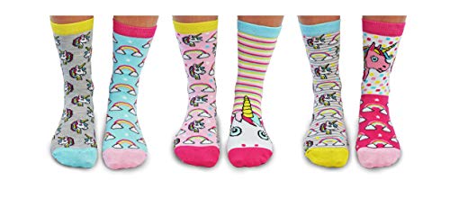 United Oddsocks De La Marca Caja De Regalo 6 x Calcetines De Unicornio Desparejados Para Mujer EU 37-42 - Be A Unicorn