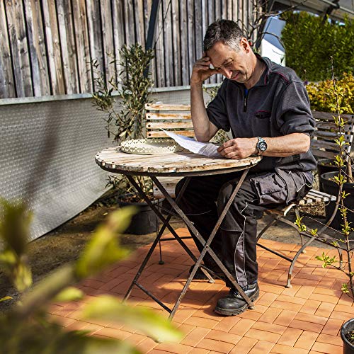 UPP® Paneles de jardín, terraza y balcón I baldosas antideslizantes encajables, piso a prueba de agua I suelo exterior, instalación fácil y rápida I 30 x 30 cm [6 partes, terracota]