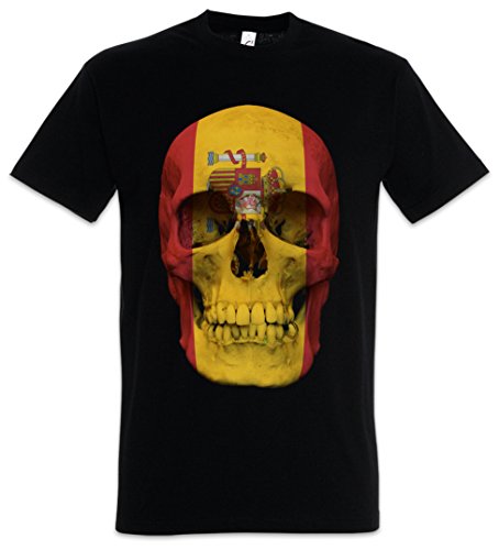 Urban Backwoods Classic Spain Skull Flag Camiseta De Hombre T-Shirt Negro Talla 5XL