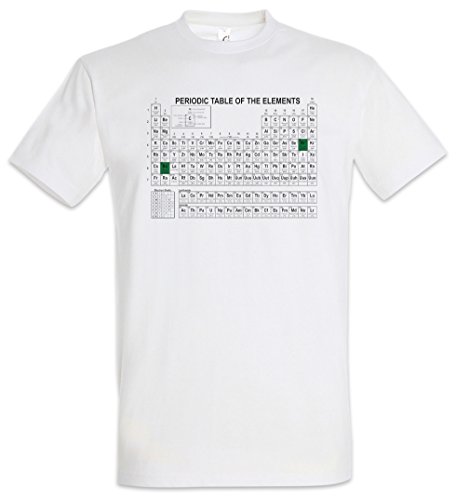 Urban Backwoods Periodic Table of The Elements I Camiseta De Hombre T-Shirt Blanco Talla M