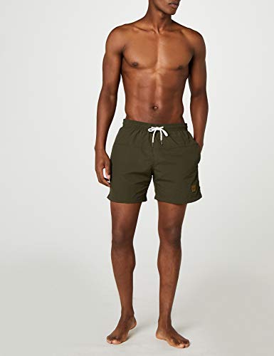 Urban Classics Block Swim Shorts Bañador, Verde Olive 00834), XXXX-Large para Hombre