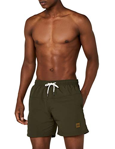 Urban Classics Block Swim Shorts Bañador, Verde Olive 00834), XXXX-Large para Hombre