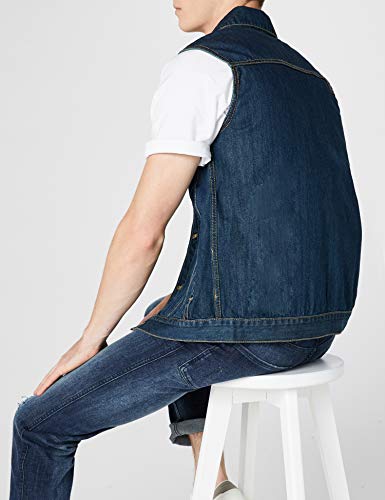 Urban Classics Denim Vest Chaleco, Azul (denimblue 319), XX-Large para Hombre