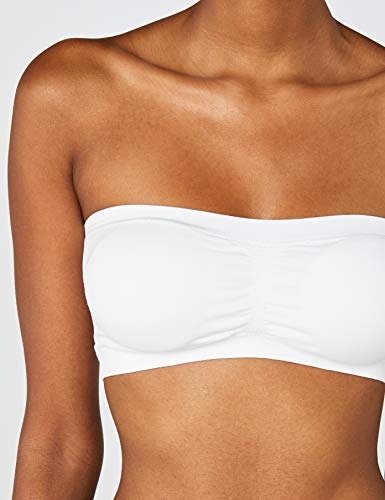 Urban Classics Ladies Pads Bandeau Top, Blanco, Tamaño del Fabricante: XS para Mujer