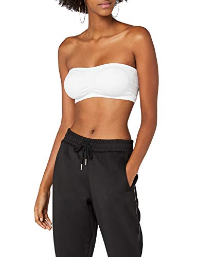 Urban Classics Ladies Pads Bandeau Top, Blanco, Tamaño del Fabricante: XS para Mujer