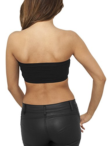 Urban Classics Ladies Pads Bandeau Top, Negro, Tamaño del Fabricante: S para Mujer