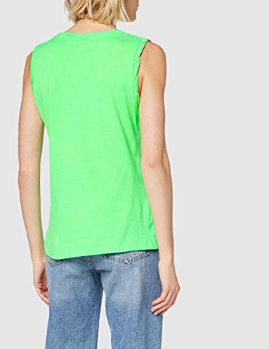Urban Classics Ladies Sleeveless Pocket tee Camiseta, Verde (Neon Green 00161), Small para Mujer
