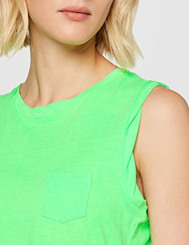 Urban Classics Ladies Sleeveless Pocket tee Camiseta, Verde (Neon Green 00161), Small para Mujer