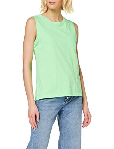Urban Classics Ladies Sleeveless Pocket tee Camiseta, Verde (Neon Green 00161), Small para Mujer