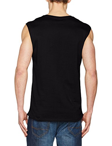 Urban Classics Open Edge Sleeveless tee Camiseta, Negro (Black 7), XL para Hombre