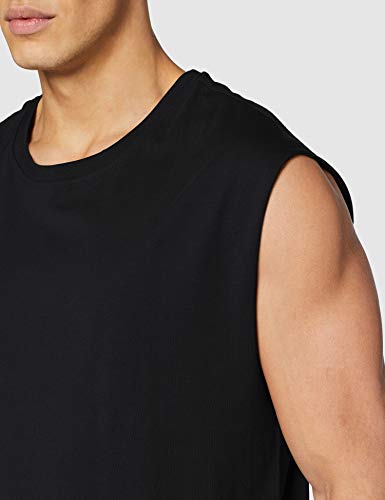 Urban Classics Open Edge Sleeveless tee Camiseta, Negro (Black 7), XL para Hombre