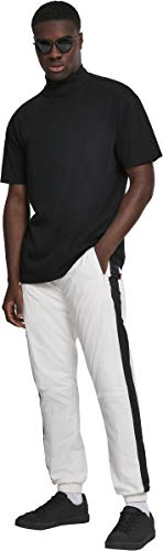 Urban Classics Side Striped Crinkle Track Pants Pantalones, Blanco (Wht/Blk 00224), 52 (Talla del Fabricante: Medium) para Hombre