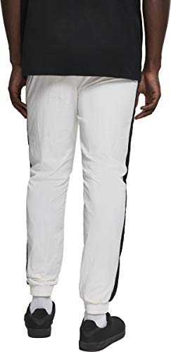 Urban Classics Side Striped Crinkle Track Pants Pantalones, Blanco (Wht/Blk 00224), 52 (Talla del Fabricante: Medium) para Hombre