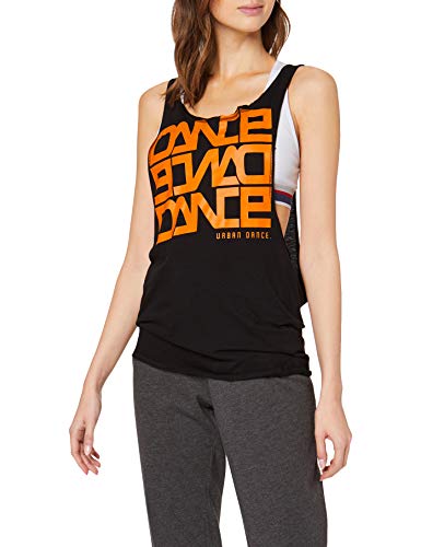Urban Dance Dance Tanktop Camiseta Deportiva de Tirantes, Negro (Black 7), M para Mujer