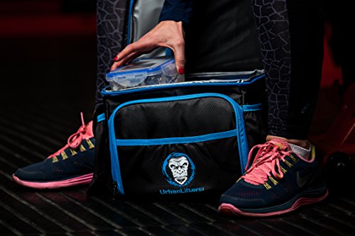 Urban Lifters Meal Prep Bag. Lightweight + High Quality Bag complete with 4 containers + ice pack. Ideal for Meal Management. Insulated food storage, ergonomic shoulder strap. For Athletes on the go.
