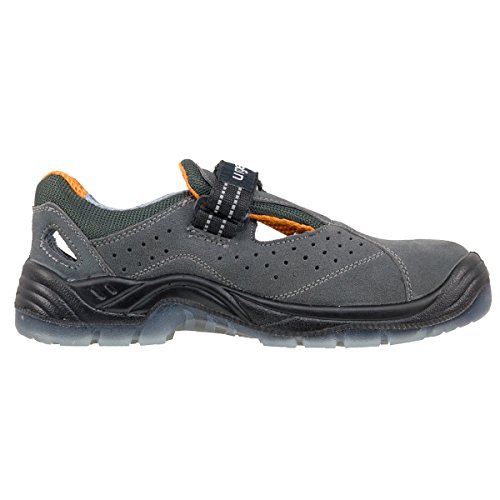 Urgent Leightweight 315 S1 - Sandalias de Piel de Ante para Hombre con Puntera de Acero, Color Gris, Talla 42.5 EU