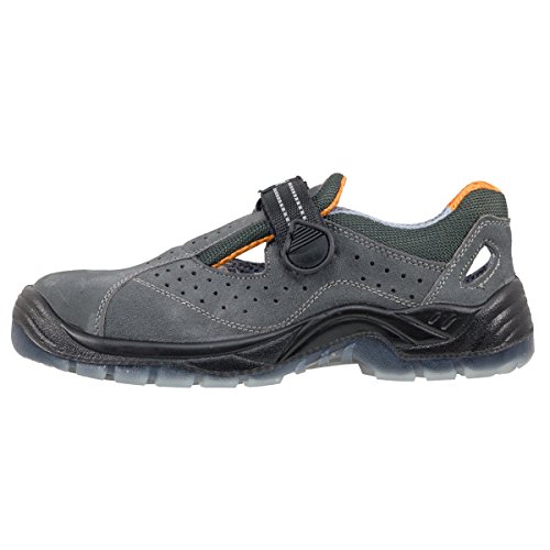 Urgent Leightweight 315 S1 - Sandalias de Piel de Ante para Hombre con Puntera de Acero, Color Gris, Talla 42.5 EU