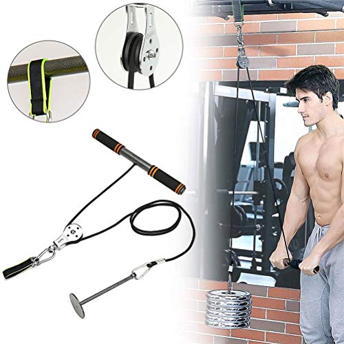 Urisgo Fitness DIY Polea Cable Máquina Sistema de fijación Brazo Bíceps Tríceps Blaster Entrenamiento de Fuerza Manual Equipo de Entrenamiento de Gimnasio en casa