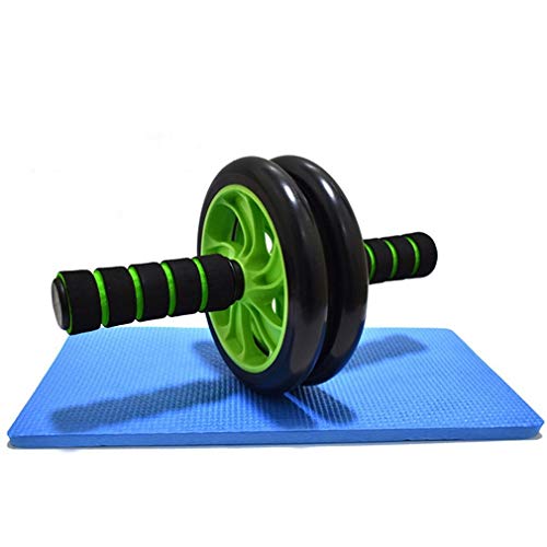 Ushixishiq 2019 Ruedas Doble Actualizado AB Abdominal Rueda de Prensa Rodillos Crossfit Ejercicio de la Gimnasia de Maquinaria en Edificio de Cuerpo de la Aptitud AB Rodillos (Color : Green)