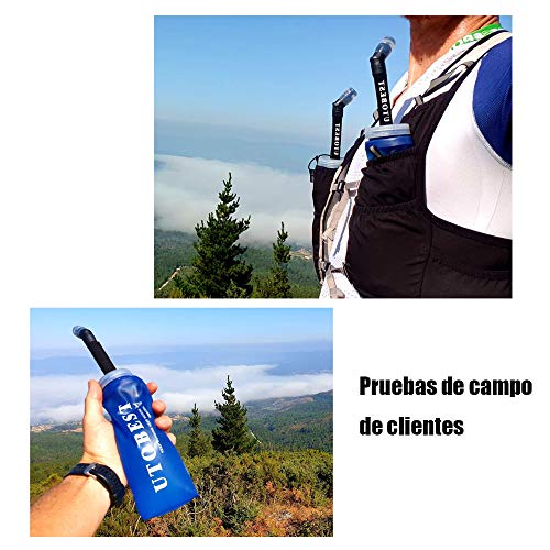 UTOBEST Soft Flask TPU Botella Hidratacion Running Trail Botella de Agua Flexible 600ml