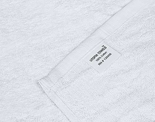 Utopia Towels - 24 Toallas para la Cara de algodón, Paños de algodón (30 x 30 cm) (Blanco)