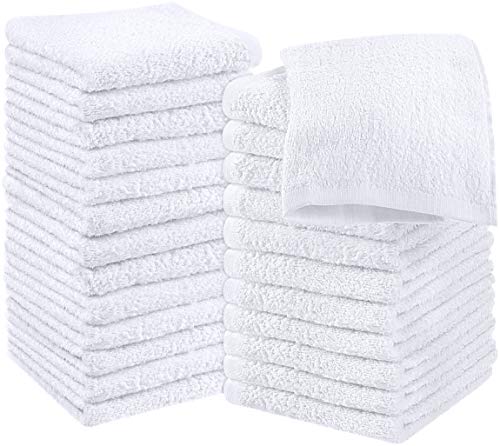 Utopia Towels - 24 Toallas para la Cara de algodón, Paños de algodón (30 x 30 cm) (Blanco)