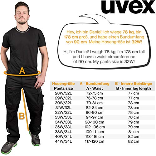 Uvex Synexxo Pantalones de Trabajo - Tipo Cargo - con Cordura Bolsillos de Rodilla