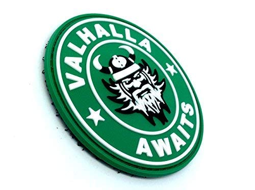 Valhalla Awaits Vikingo Airsoft Paintball PVC Parche