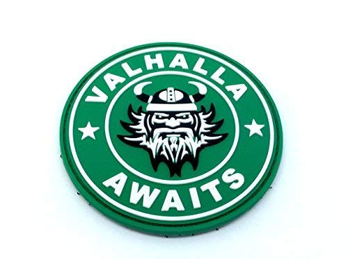 Valhalla Awaits Vikingo Airsoft Paintball PVC Parche