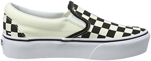 Vans Classic Slip-on Platform, Zapatillas sin Cordones para Mujer, Negro (Black and White Checker/White Bww), 37 EU