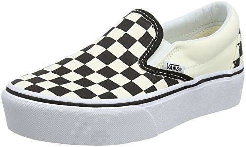 Vans Classic Slip-on Platform, Zapatillas sin Cordones para Mujer, Negro (Black and White Checker/White Bww), 37 EU