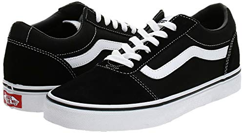 Vans Ward Canvas, Zapatillas Hombre, Negro ((Suede/Canvas) Black/White C4R), 44 EU