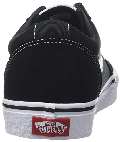 Vans Ward Canvas, Zapatillas Hombre, Negro ((Suede/Canvas) Black/White C4R), 44 EU