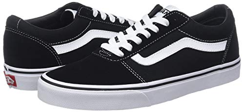 Vans Ward Canvas, Zapatillas Hombre, Negro ((Suede/Canvas) Black/White C4R), 44 EU