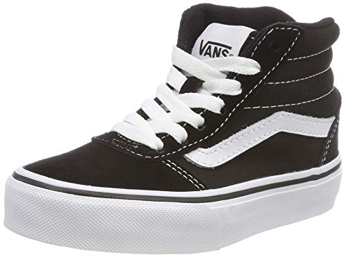 Vans Ward Hi Classic Suede/canvas Zapatillas altas Unisex Niños, Negro ((Suede/Canvas) Black/White Iju) 36.5 EU