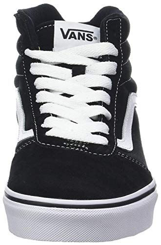 Vans Ward Hi Hombre, Zapatillas Altas, Negro ((Suede/Canvas) Black/White C4R), 41 EU