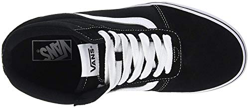 Vans Ward Hi Hombre, Zapatillas Altas, Negro ((Suede/Canvas) Black/White C4R), 41 EU