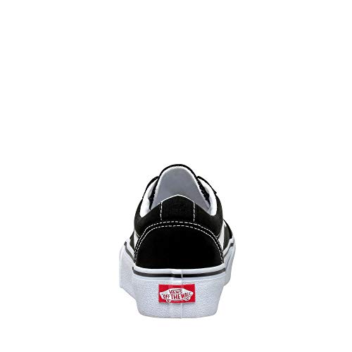 Vans Ward Platform Canvas Zapatillas Mujer, Negro (Canvas) Black/White 187), 37 EU (4.5 UK)