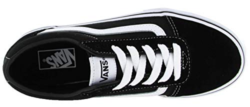 Vans Ward Suede/Canvas, Zapatillas Unisex Niños, Negro ((Suede/Canvas) Black/White Iju) 38 EU