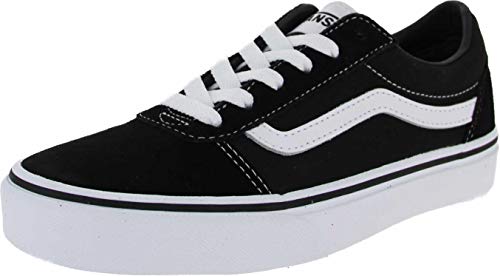 Vans Ward Suede/Canvas, Zapatillas Unisex Niños, Negro ((Suede/Canvas) Black/White Iju) 38 EU