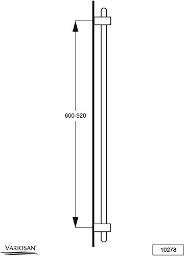 Variosan Classic 10278 - Barra de ducha (100 cm, chapado en cromo, variable)