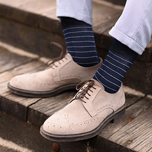 VBIGER Calcetines de Algodón para Hombre Calcetines hasta la Pantorrilla para Primavera Verano Otoño e Invierno, 5 Pares