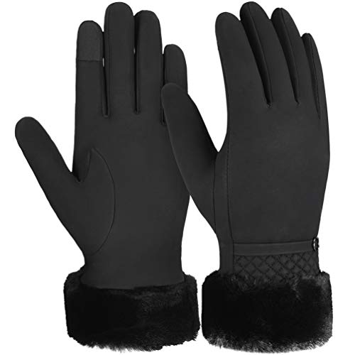 VBIGER Guantes de Invierno para Mujeres Guantes Cálidos Engrosados de Pantalla Táctil para Clima Frío Guantes Deportivos Casuales