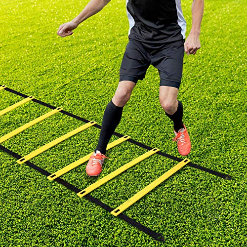 Velocidad Escalera de Entrenamiento Coordinación Agilidad, Speed Training Ladder, Equipo de Entrenamiento de Velocidad de Fitness, para Fútbol, Baloncesto, Béisbol, Lacrosse