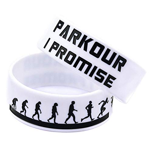 Vempires Pulseras De Silicona Para Hombre Fitness Wristbands Parkour Run Cool I Promise Musical Band 10 PCS