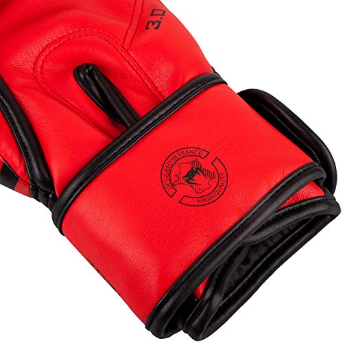 VENUM Challenger 3.0 Guantes de Boxeo, Unisex Adulto, Negro/Rojo, 12oz