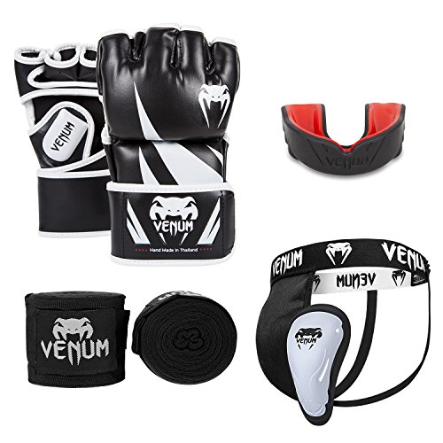 Venum Challenger V.04 Set de MMA, Unisex Adulto, Negro, M/L