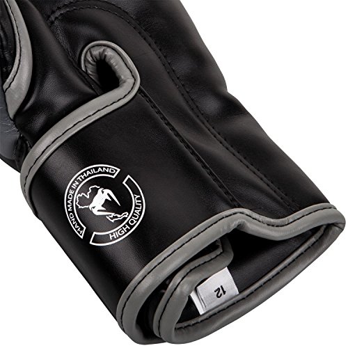 VENUM Elite Guantes de Boxeo, Unisex Adulto, Negro/Rojo/Gris, 12 oz